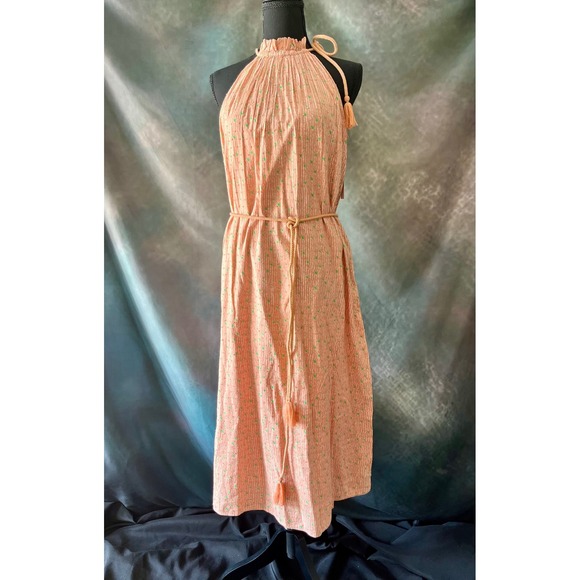 Joie Dresses & Skirts - New Joie Women's Midi Dress Halter Neck Sleeveless Coral Green Floral Size Large